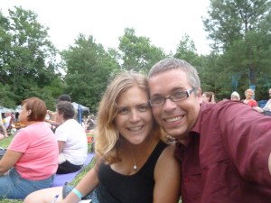 Having fun at the festival