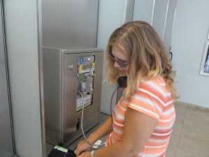 Trying to call Disneyland to see if they found our phone. They did not.