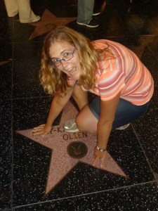 Karen on the walk of fame