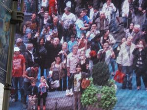 Can you find us on the big screen at Times Square?