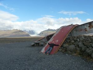 Wreckage from when the river took out the bridge