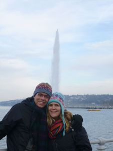 Us at the Jet d'Eau