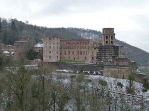 Looking back at the castle