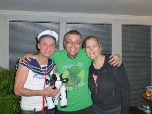 Us with Dietmar (dressed up for Carneval)