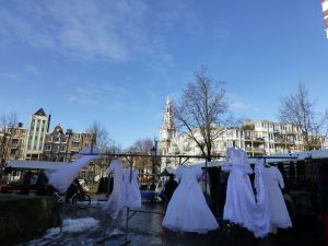 Wedding dresses at the second hand market