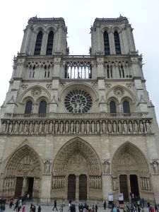 The beautiful front of Notre Dame