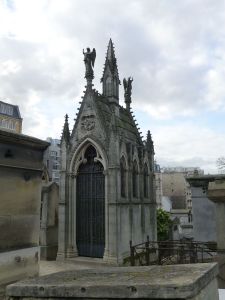 One of the ornate graves in the cemetery