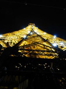 The tower sparkling on the hour