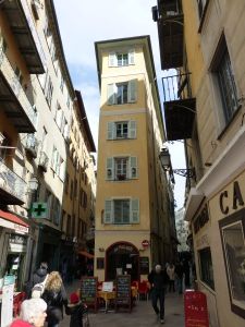 The narrow streets of the old town