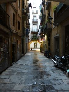 The narrow streets of the quarter