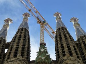 Some of the towers still being built