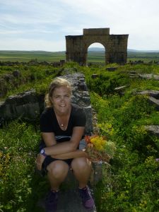 Karen with wildflowers