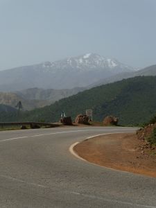 Heading through the windy mountain road