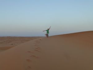 Jumping  on the dunes