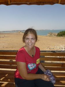 Karen by the lake that flooded the original site