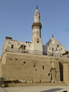 The mosque built on top of the ruins
