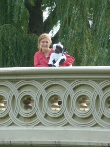 He posed on the Bow Bridge