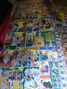 Some of the art inside the church