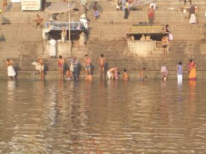 Bathing at the ghats