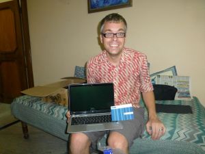 Reubs with our new computer