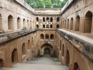 At the stepwell