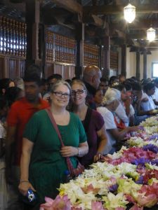 Some of the flower offerings that were left