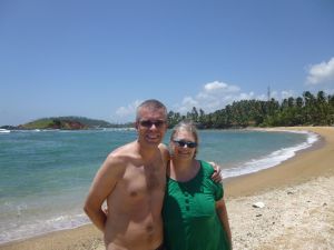Reubs and Julie on the beach